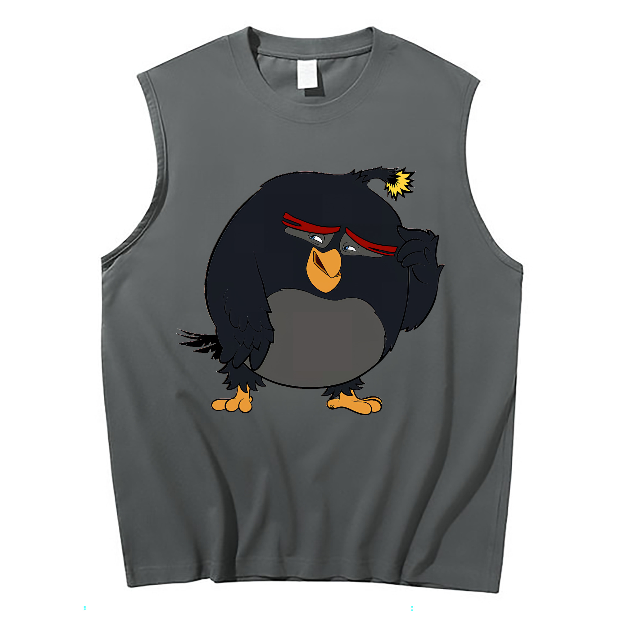 （画像用） Angry Birds アングリーバード コットン100％タンクトップ（フロントプリント）